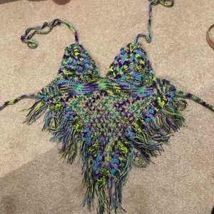 Handmade crochet festival crop tops